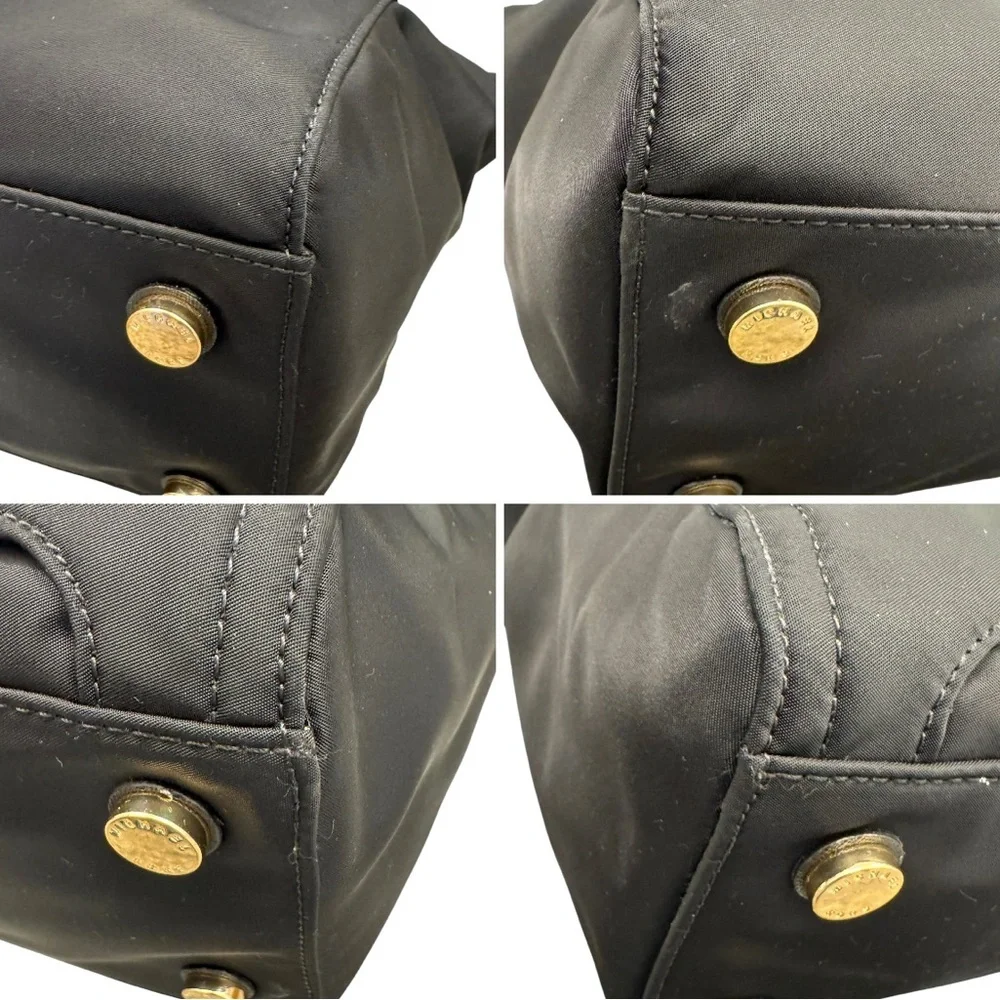 Michael Kors Black Nylon Tote Bag with Gold Hardware - Picture 6 of 10
